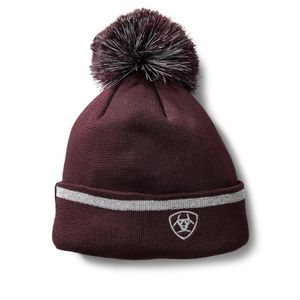 Ariat Burgundy Knit Pom-Pom Beanie